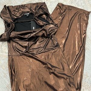 NWT bronze fashion nova dress